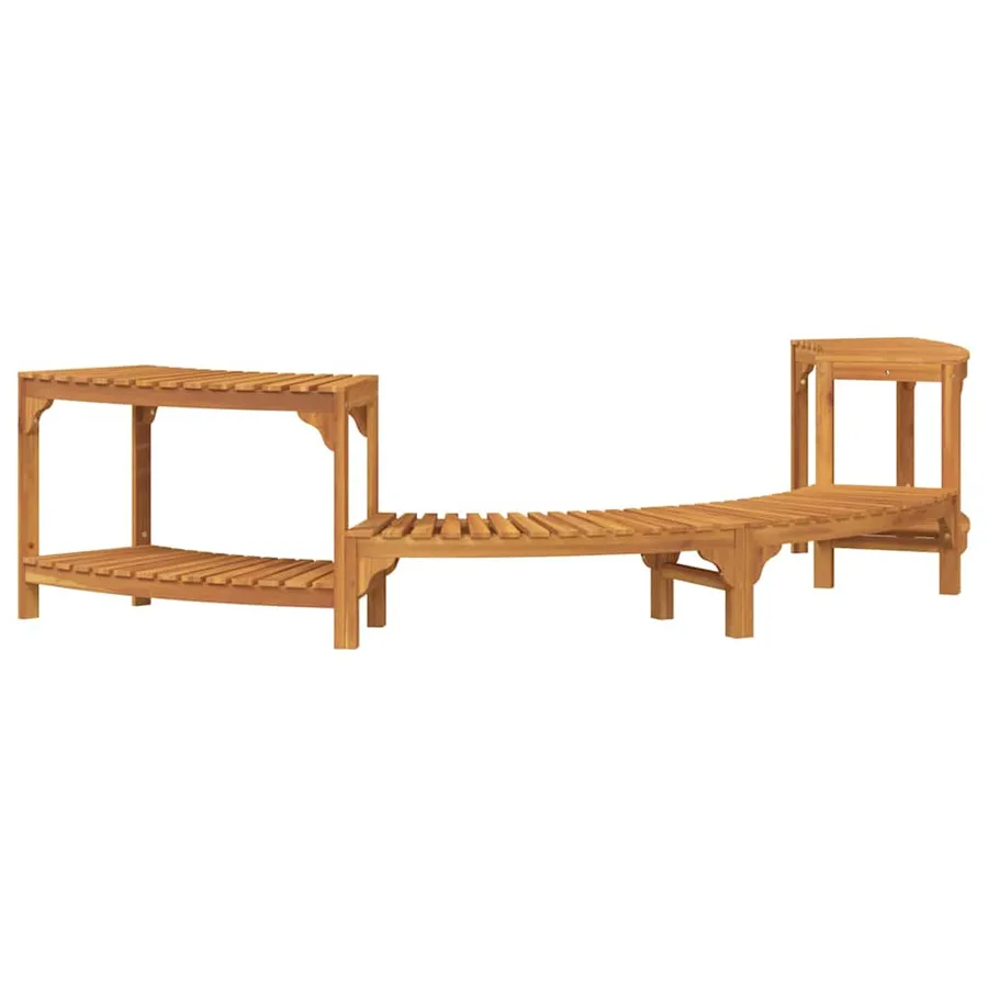 Enceinte de bain à remous demi-ronde Marron 252 x 112 x 55,5 cm - 2
