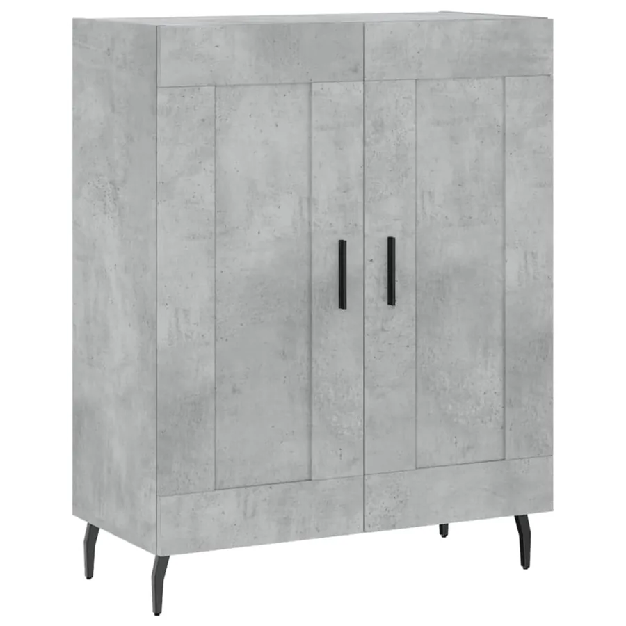 Buffet gris béton 69,5x34x90 cm bois d'ingénierie - 2