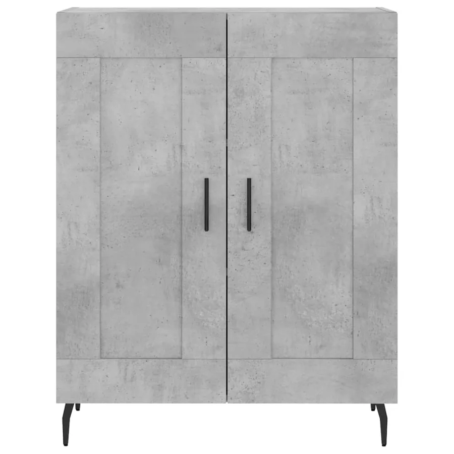 Buffet gris béton 69,5x34x90 cm bois d'ingénierie - 5