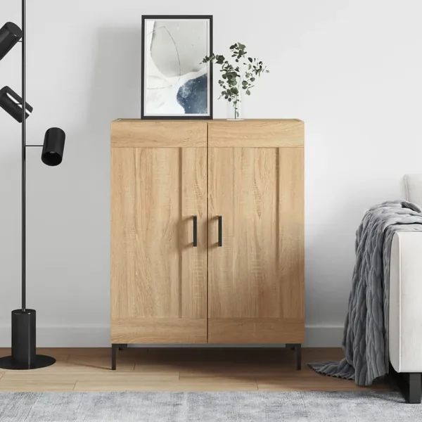 Buffet chêne sonoma 69,5x34x90 cm bois d'ingénierie