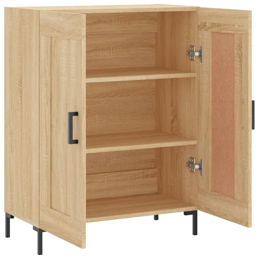 Buffet chêne sonoma 69,5x34x90 cm bois d'ingénierie - 6