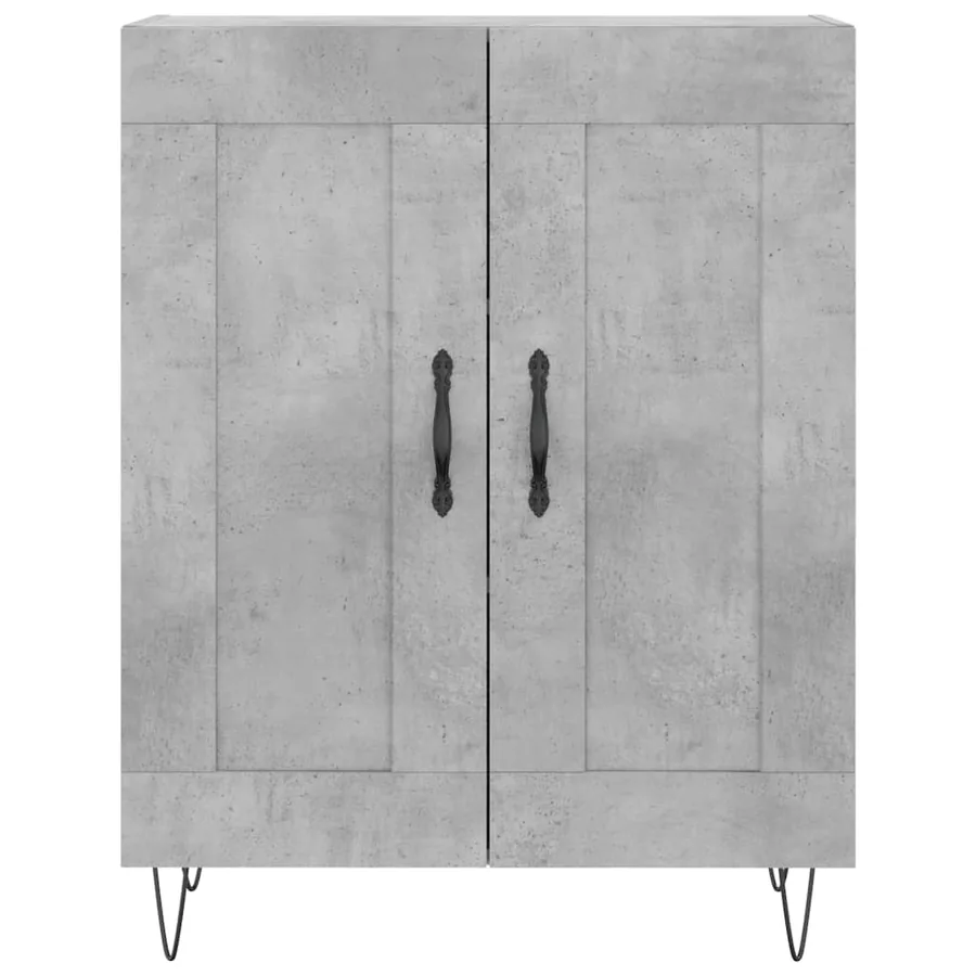 Buffet gris béton 69,5x34x90 cm bois d'ingénierie - 5