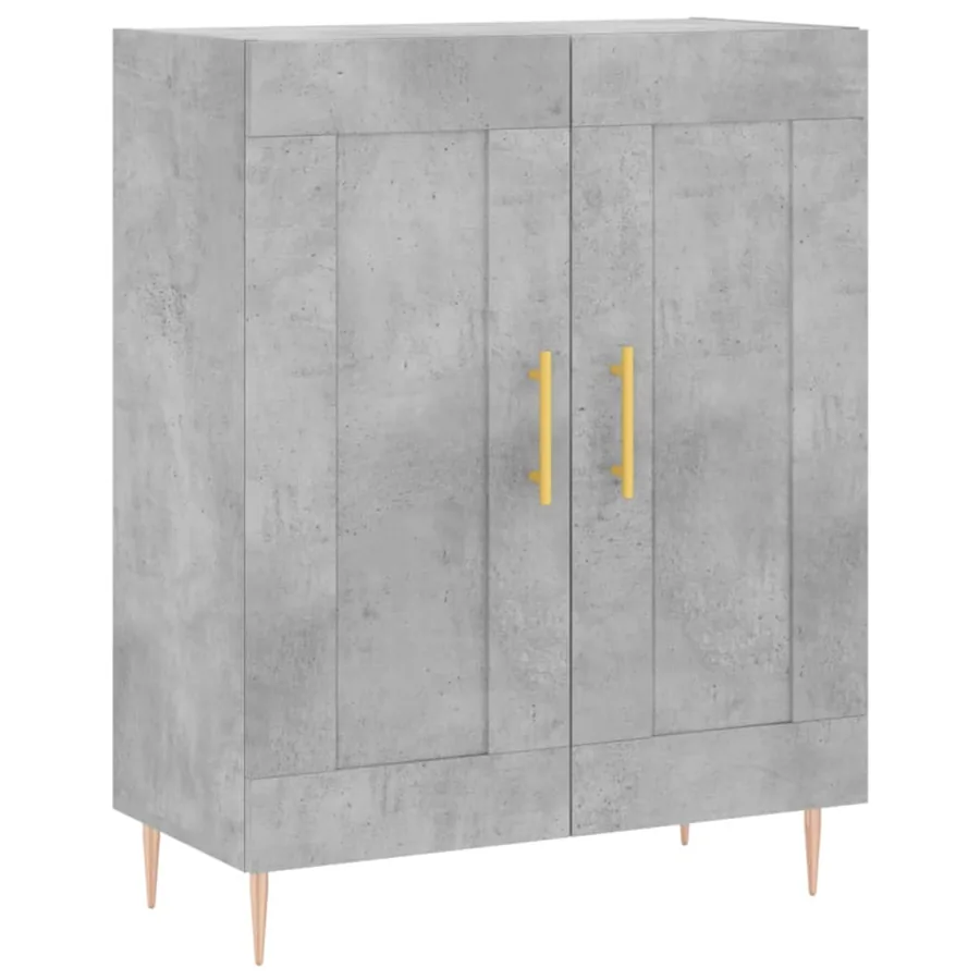 Buffet gris béton 69,5x34x90 cm bois d'ingénierie - 2