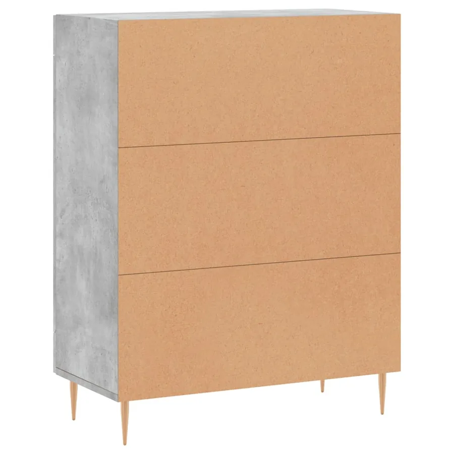 Buffet gris béton 69,5x34x90 cm bois d'ingénierie - 8