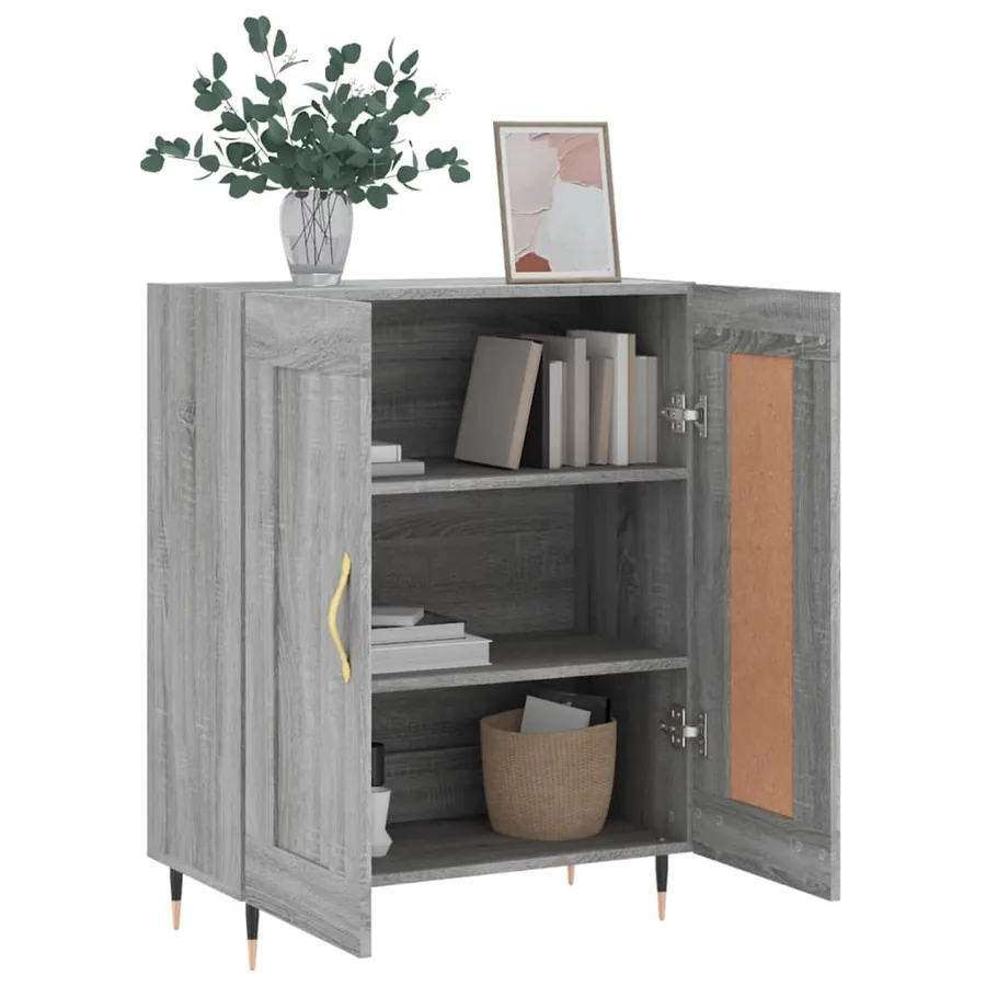 Buffet sonoma gris 69,5x34x90 cm bois d'ingénierie - 4