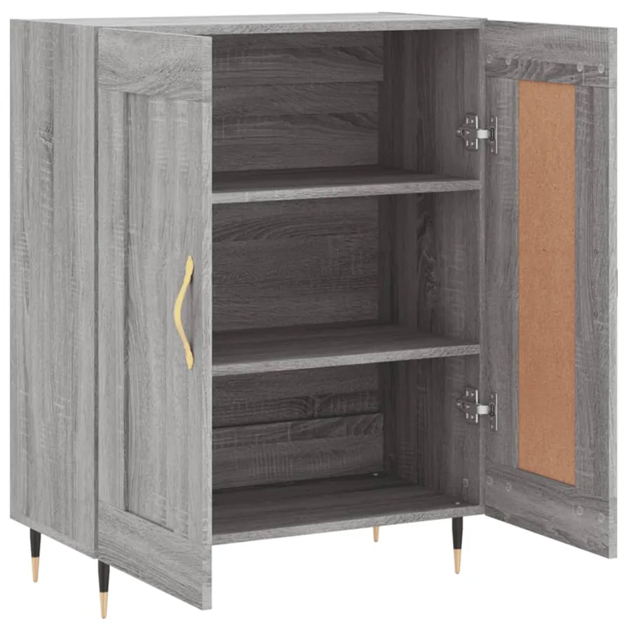 Buffet sonoma gris 69,5x34x90 cm bois d'ingénierie - 6