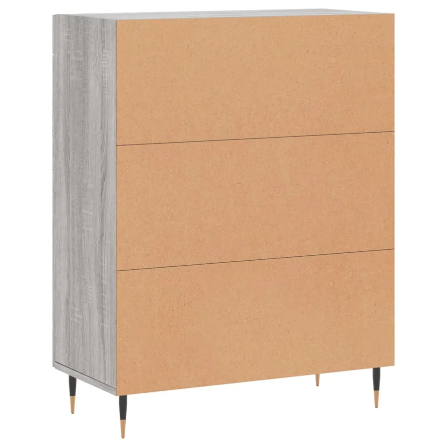Buffet sonoma gris 69,5x34x90 cm bois d'ingénierie - 8