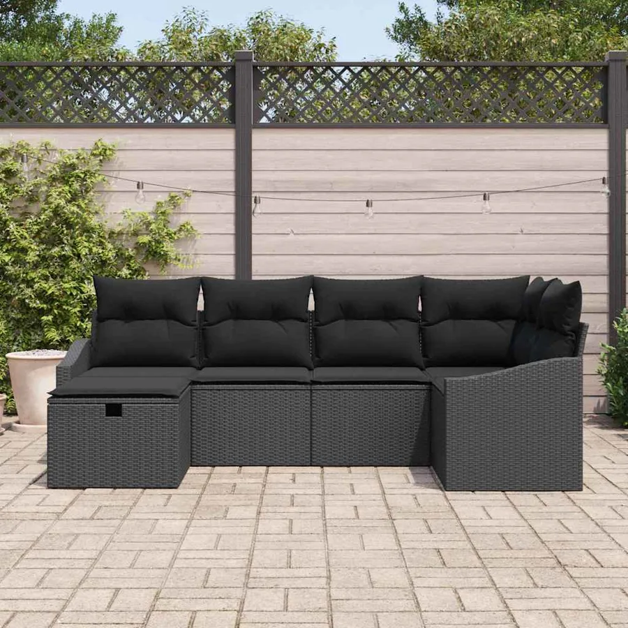 Ensemble de Canapés avec coussin 7 pcs polyrotin - 3