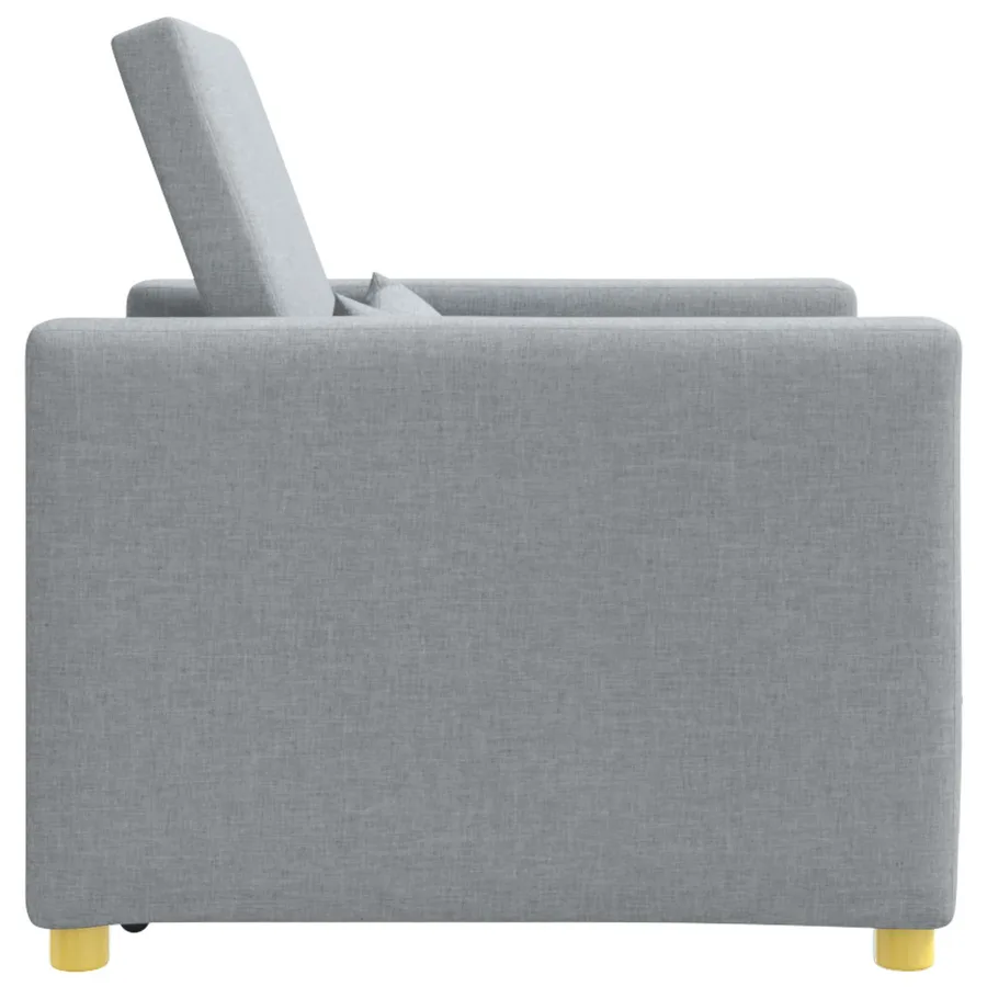Canapé-lit escamotable simple Gris clair 90 x 165 x 87 cm tissu - 6
