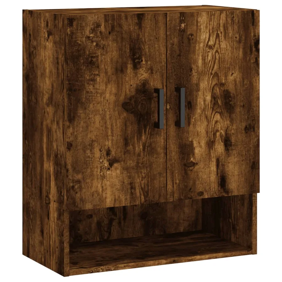 Armoire murale chêne fumé 60x31x70 cm bois d'ingénierie - 2