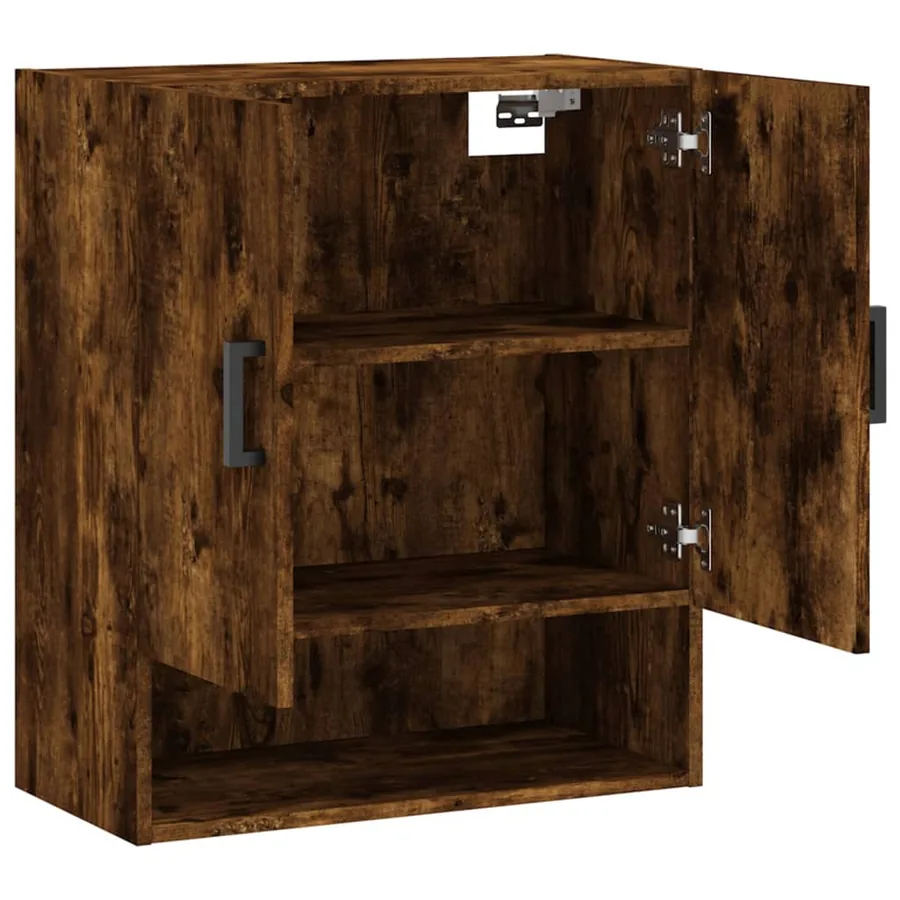Armoire murale chêne fumé 60x31x70 cm bois d'ingénierie - 6