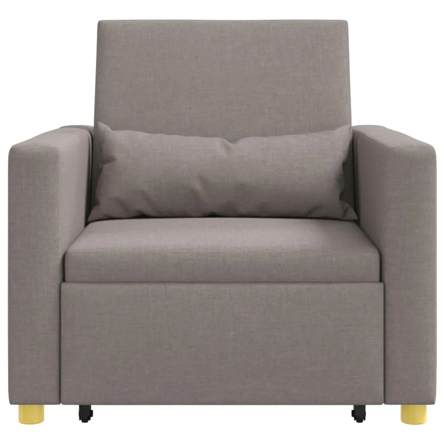 Canapé-lit escamotable simple Taupe 90 x 165 x 87 cm tissu - 5