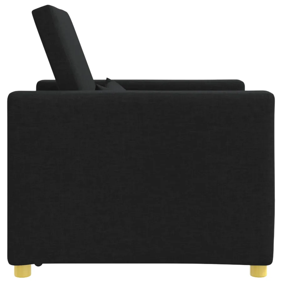 Canapé-lit escamotable simple Noir 90 x 165 x 87 cm tissu - 6
