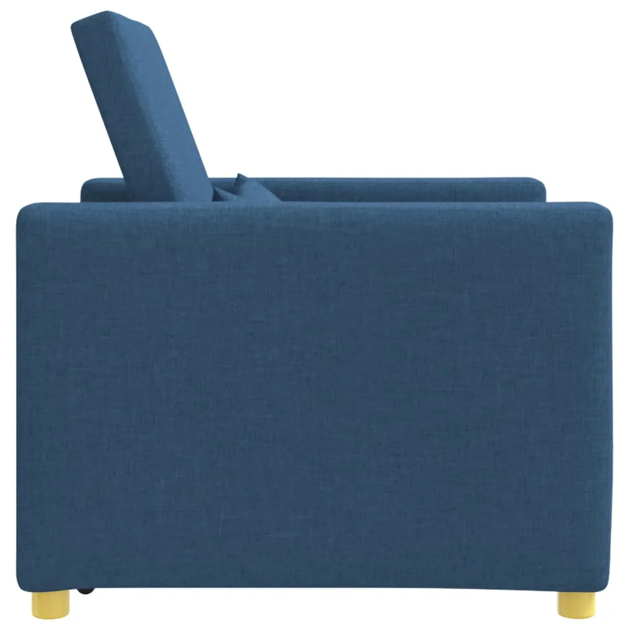 Canapé-lit escamotable simple Bleu 90 x 165 x 87 cm tissu - 6