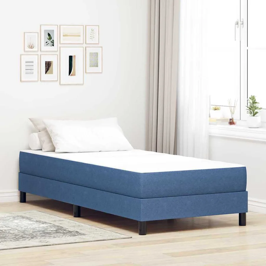 Matelas de Lit avec matelas Bleu 80 x 200 cm tissu