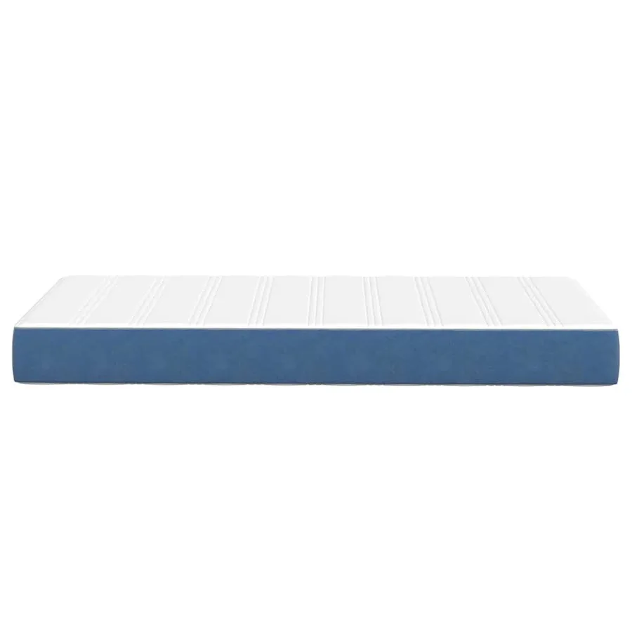 Matelas de Lit avec matelas Bleu 80 x 200 cm tissu - 5