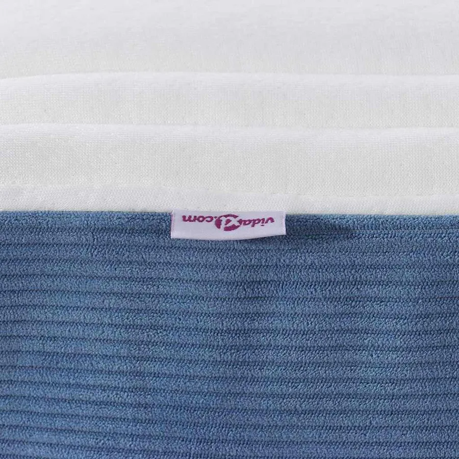 Matelas de Lit avec matelas Bleu 80 x 200 cm tissu - 7