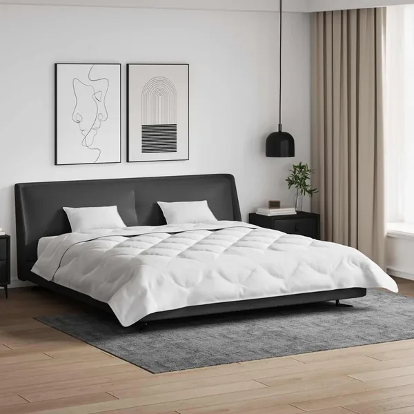 Couette avec oreiller 3 pcs Blanc Microfibre