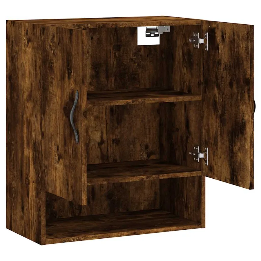 Armoire murale chêne fumé 60x31x70 cm bois d'ingénierie - 6