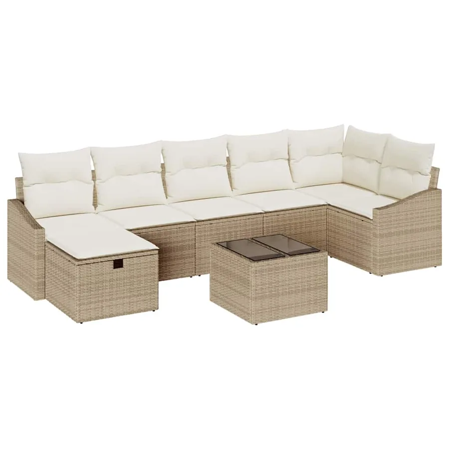 Ensemble de Canapés avec coussin 7 pcs polyrotin - 2