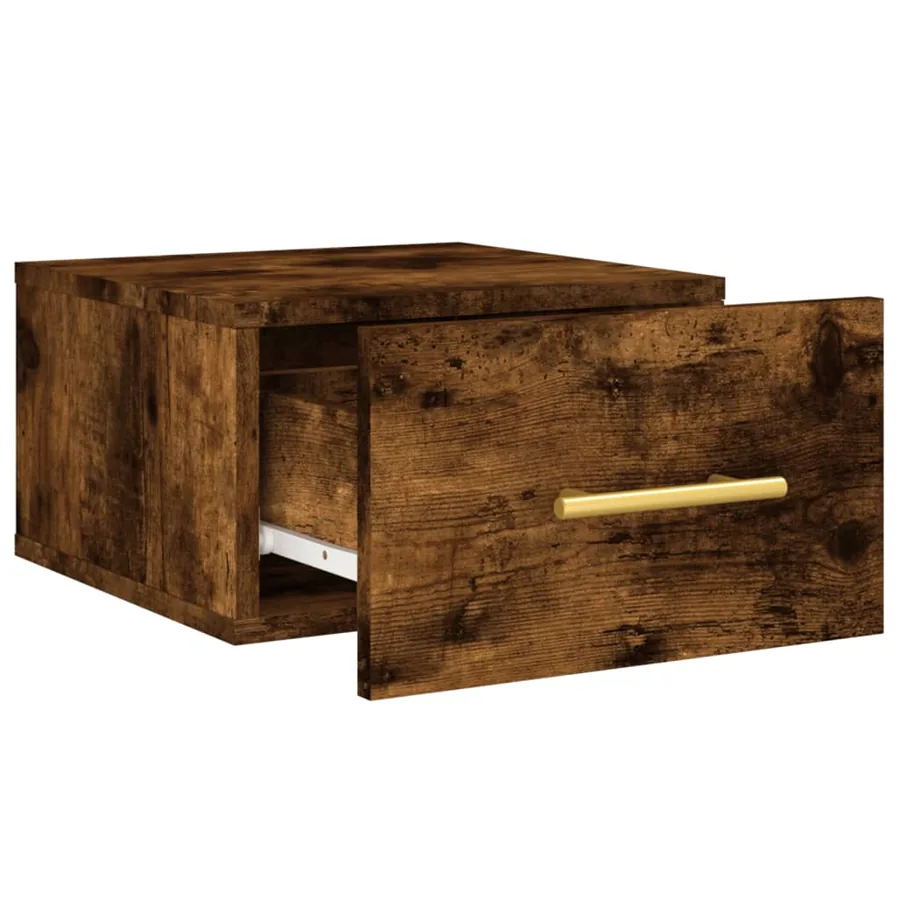Tables de chevet murales 2 pcs chêne fumé 35x35x20 cm - 7