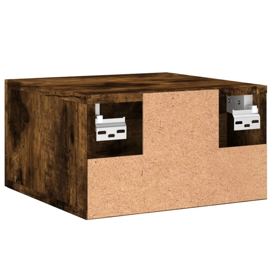 Tables de chevet murales 2 pcs chêne fumé 35x35x20 cm - 9
