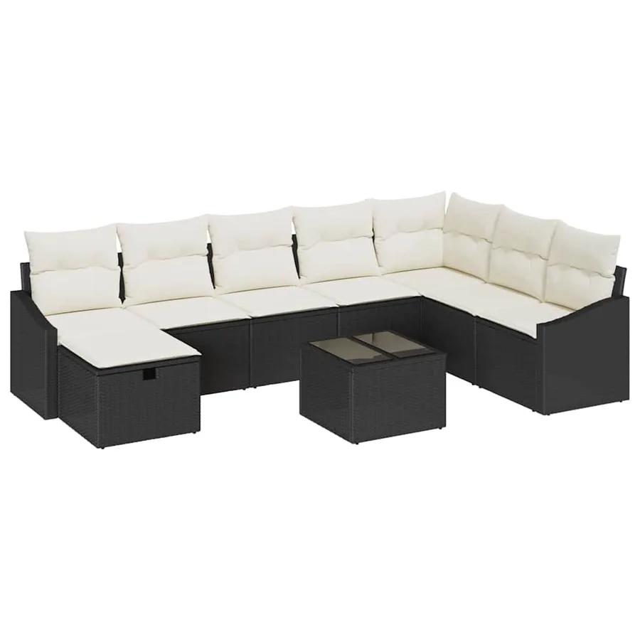 Ensemble de Canapés avec coussin 8 pcs polyrotin - 2