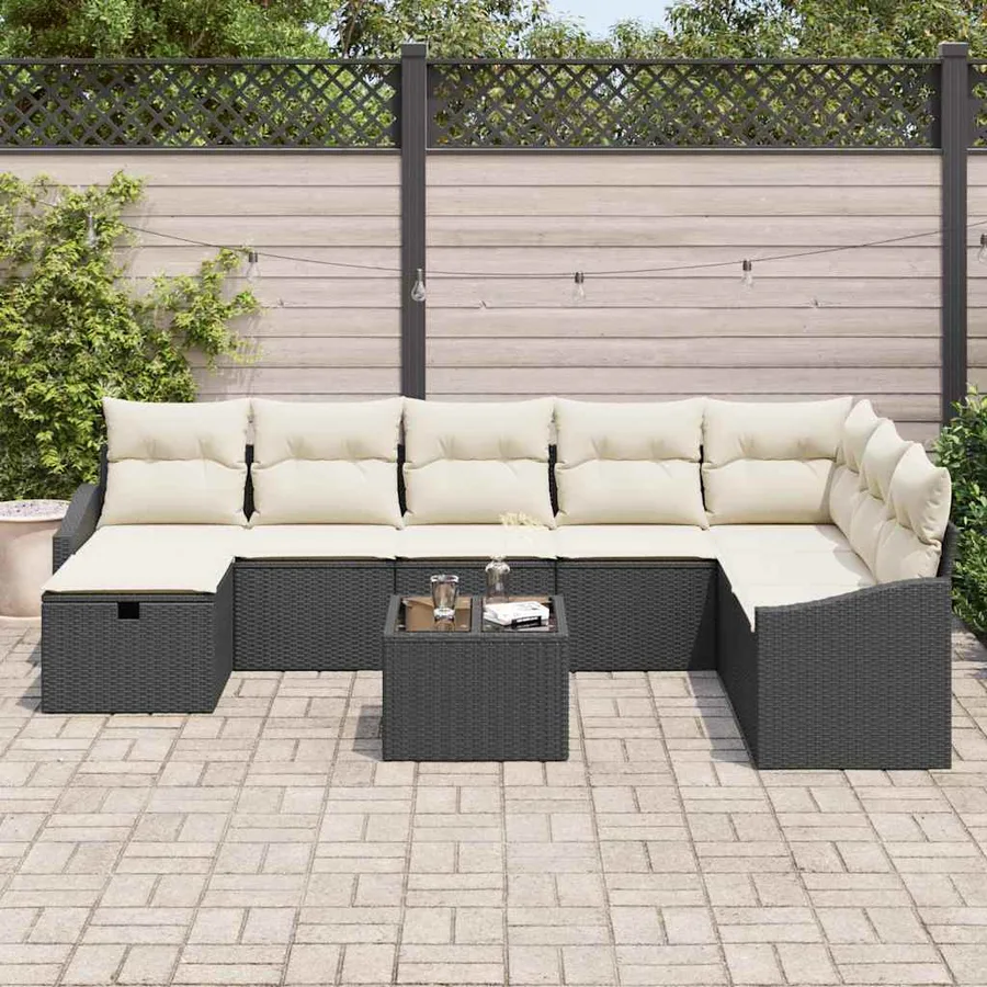 Ensemble de Canapés avec coussin 8 pcs polyrotin - 3