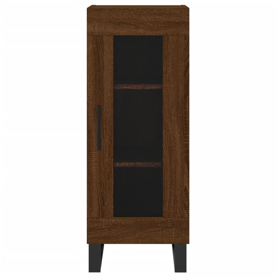 Buffet Chêne marron 34,5x34x90 cm Bois d'ingénierie - 5