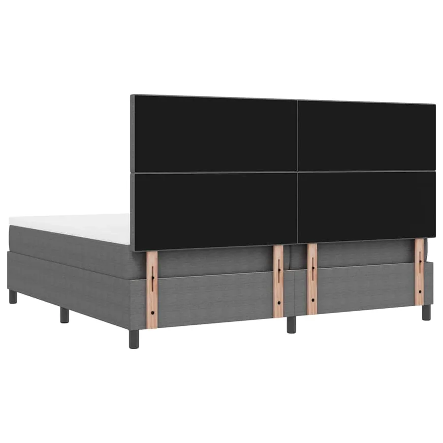 Lit à ressort LED Gris clair et blanc 200 x 200 cm - 10