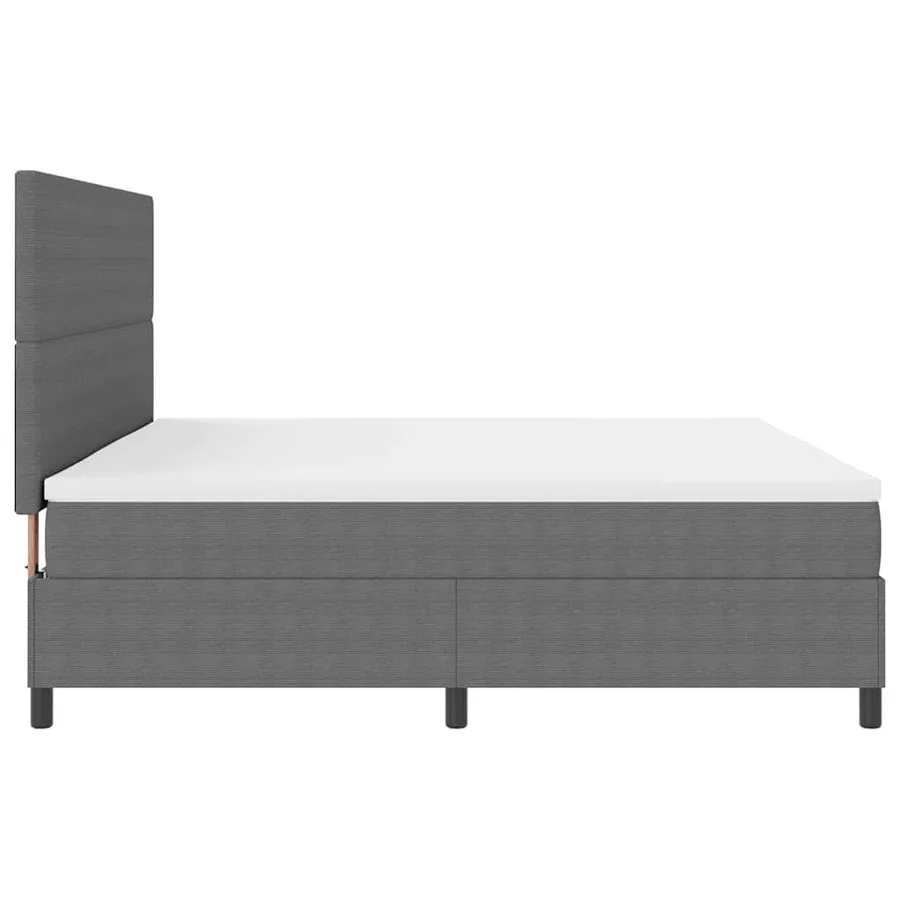 Lit à ressort LED Gris clair et blanc 200 x 200 cm - 9