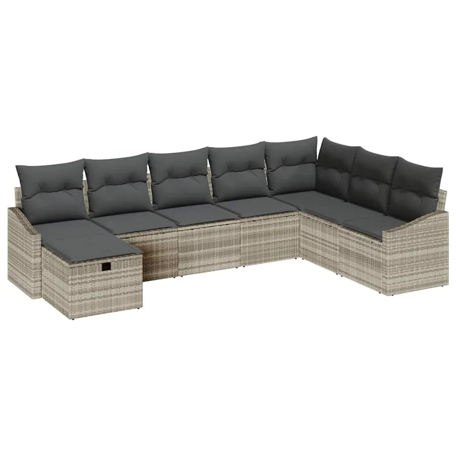 Ensemble de Canapés avec coussin 9 pcs polyrotin - 2