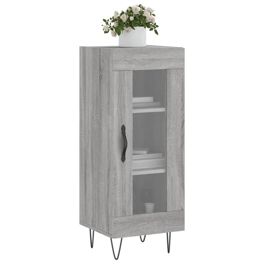 Buffet Sonoma gris 34,5x34x90 cm Bois d'ingénierie - 3