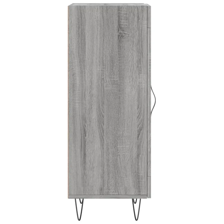 Buffet Sonoma gris 34,5x34x90 cm Bois d'ingénierie - 7