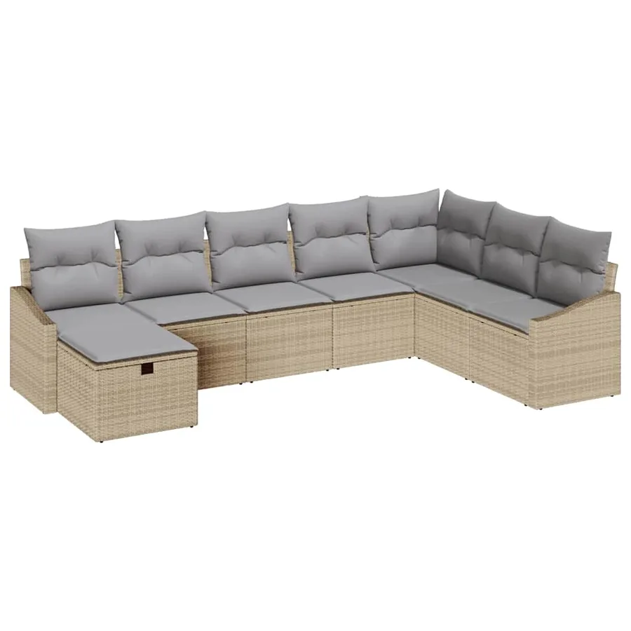 Ensemble de Canapés avec coussin 9 pcs polyrotin - 2