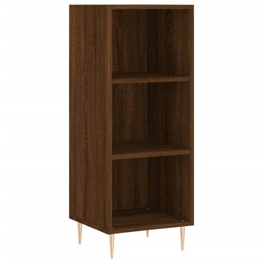 Buffet chêne marron 34,5x32,5x90 cm bois d'ingénierie - 2