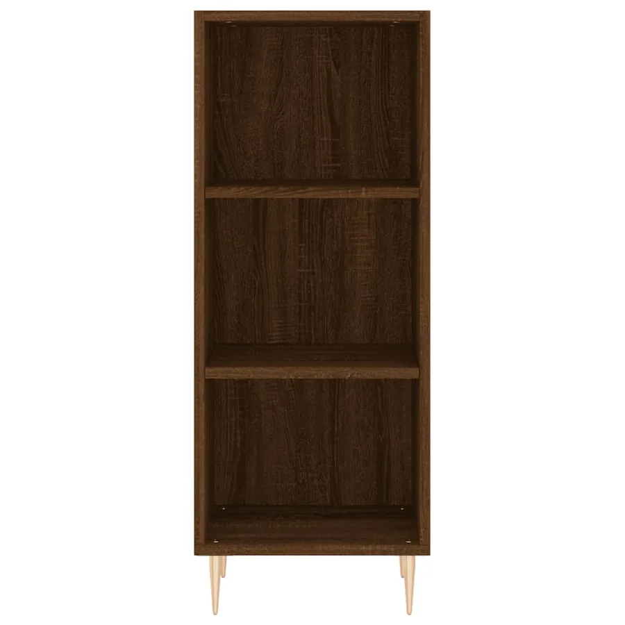 Buffet chêne marron 34,5x32,5x90 cm bois d'ingénierie - 4
