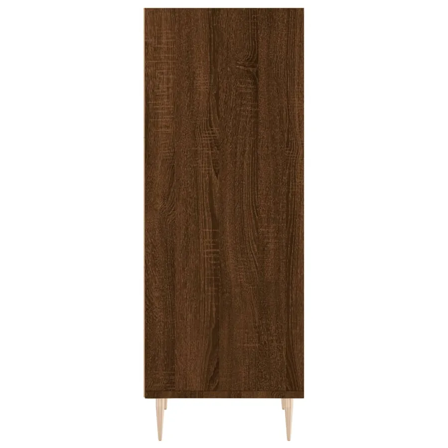 Buffet chêne marron 34,5x32,5x90 cm bois d'ingénierie - 5