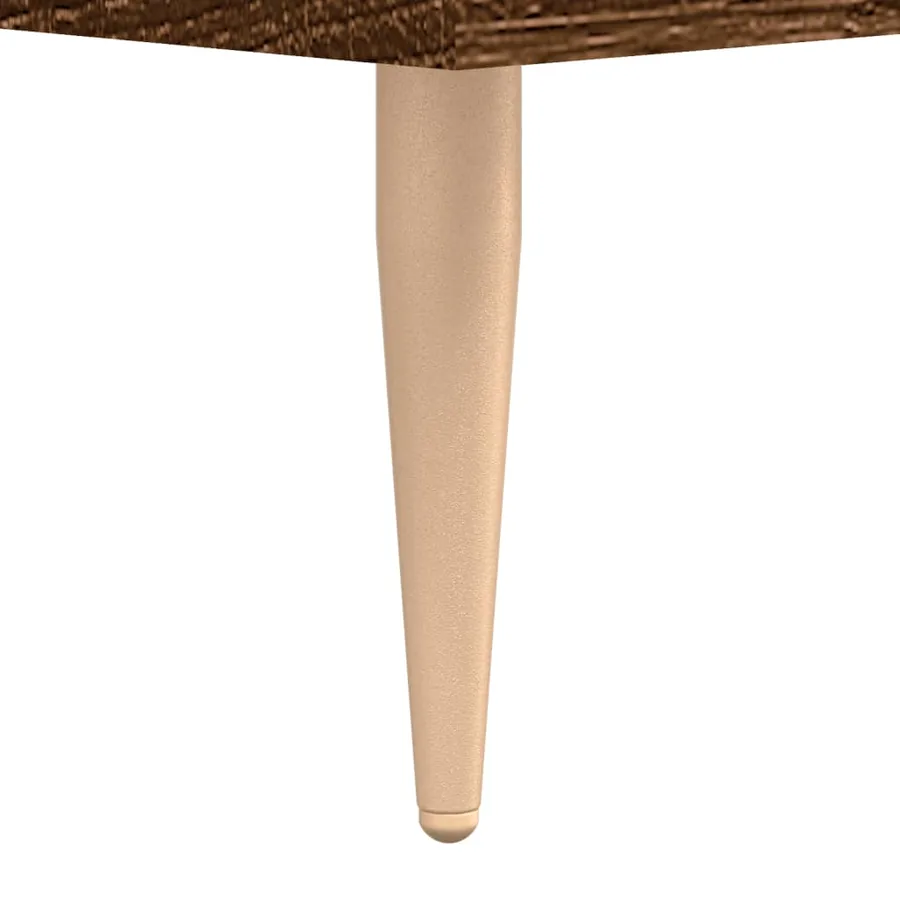 Buffet chêne marron 34,5x32,5x90 cm bois d'ingénierie - 7