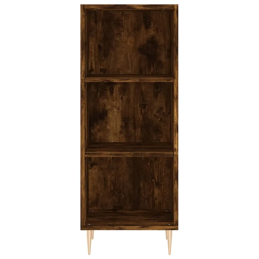 Buffet chêne fumé 34,5x32,5x90 cm bois d'ingénierie - 4