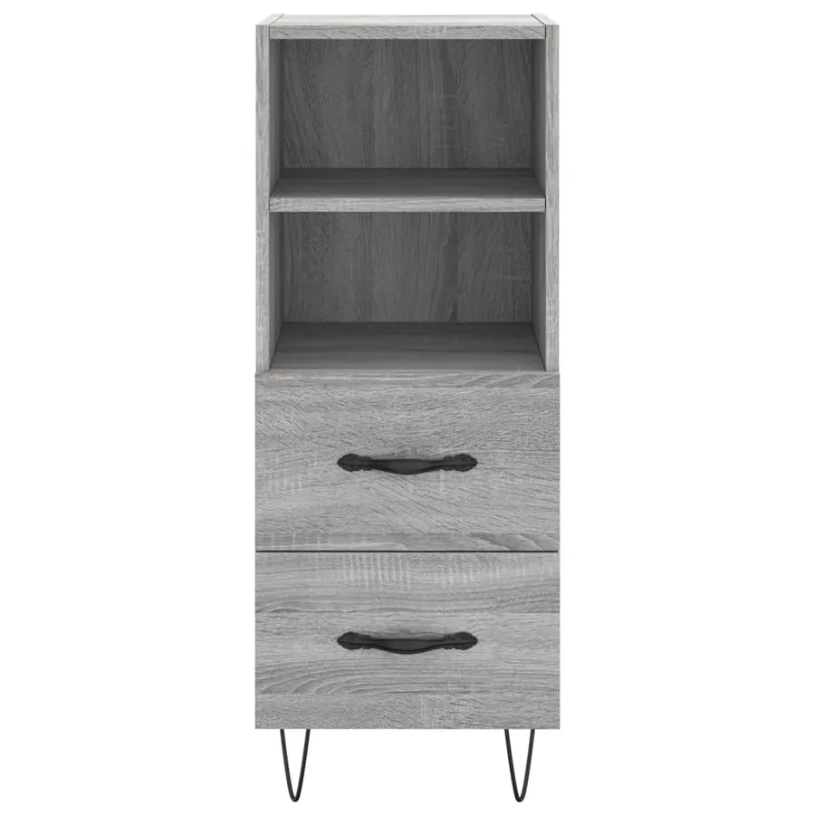 Buffet Sonoma gris 34,5x34x90 cm Bois d'ingénierie - 6