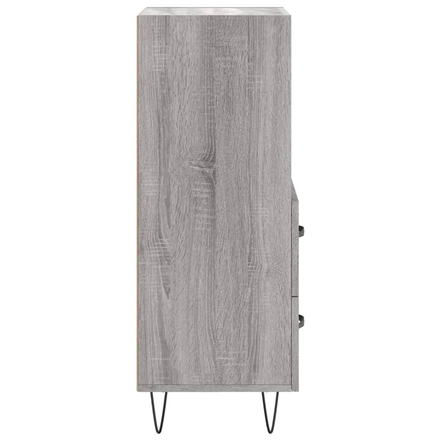 Buffet Sonoma gris 34,5x34x90 cm Bois d'ingénierie - 7