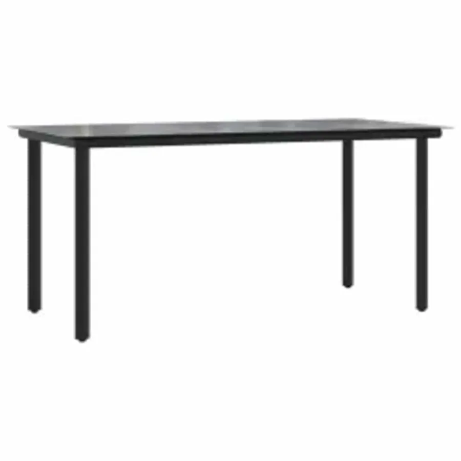 Ensemble à manger jardin coussins 5pcs marron poly rotin verre - 5