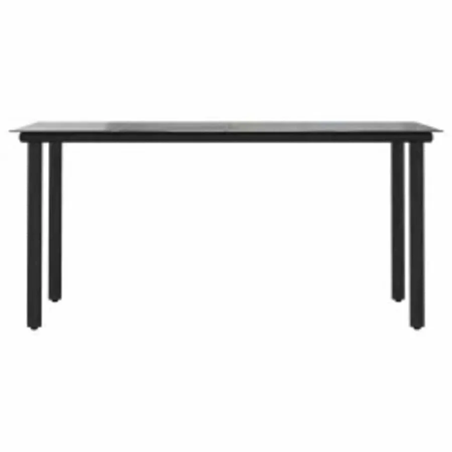 Ensemble à manger jardin coussins 5pcs marron poly rotin verre - 7