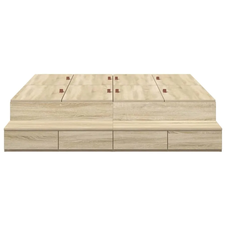 Cadre de lit avec rangement avec tiroir Chêne Sonoma 160 cm - 7