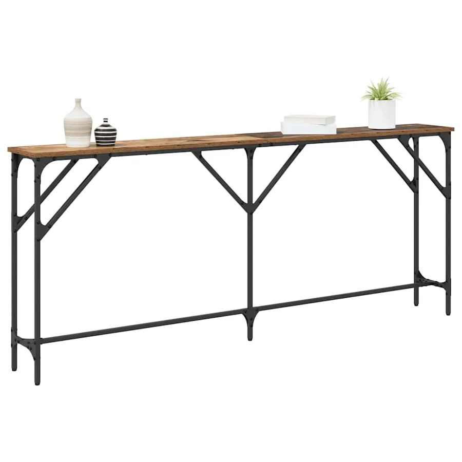 Table console Bois Ancien 180 x 23 x 75 cm - 3
