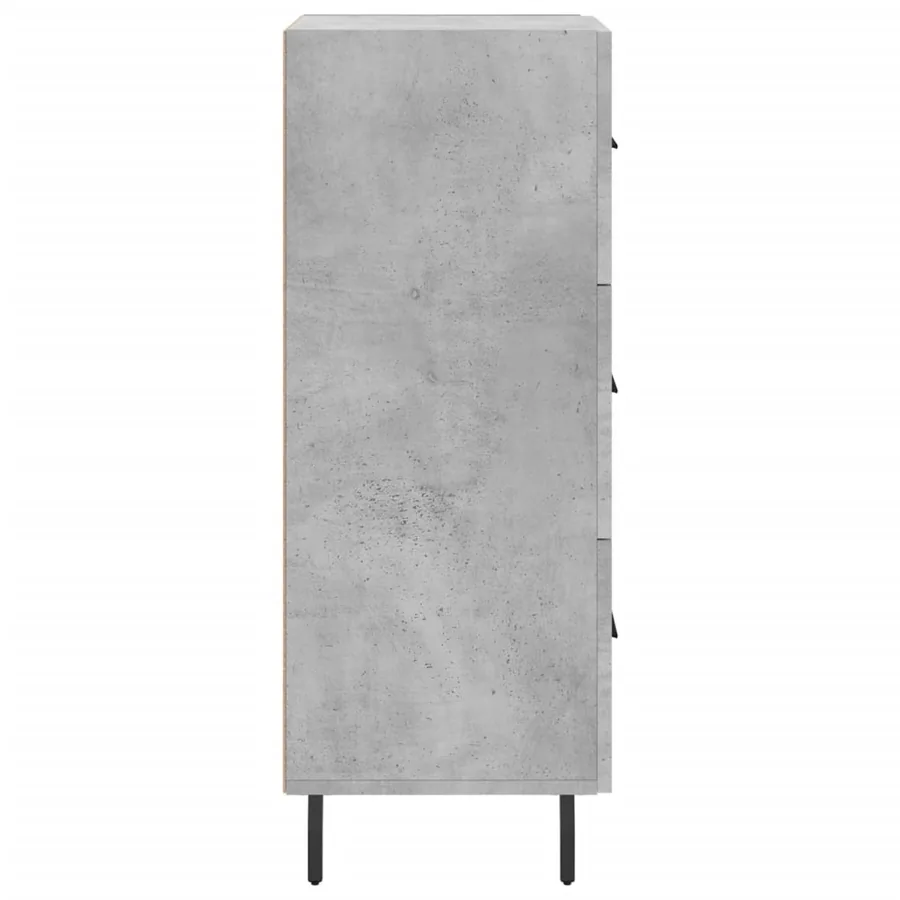 Buffet Gris béton 34,5x34x90 cm Bois d'ingénierie - 7