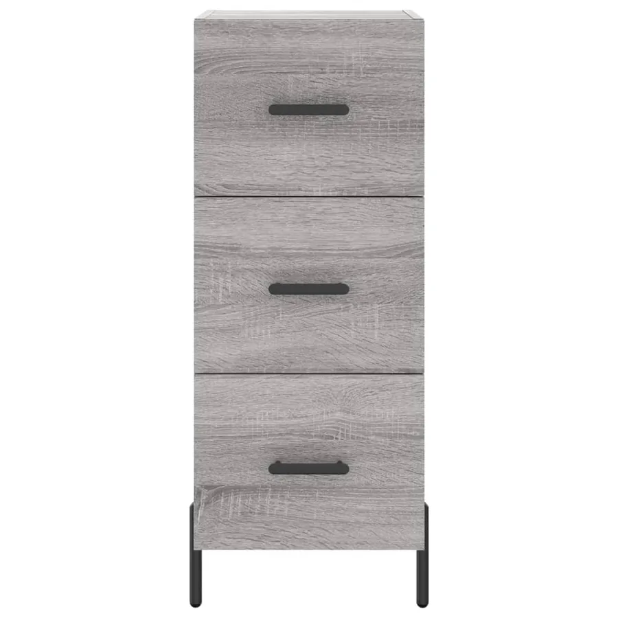 Buffet Sonoma gris 34,5x34x90 cm Bois d'ingénierie - 6