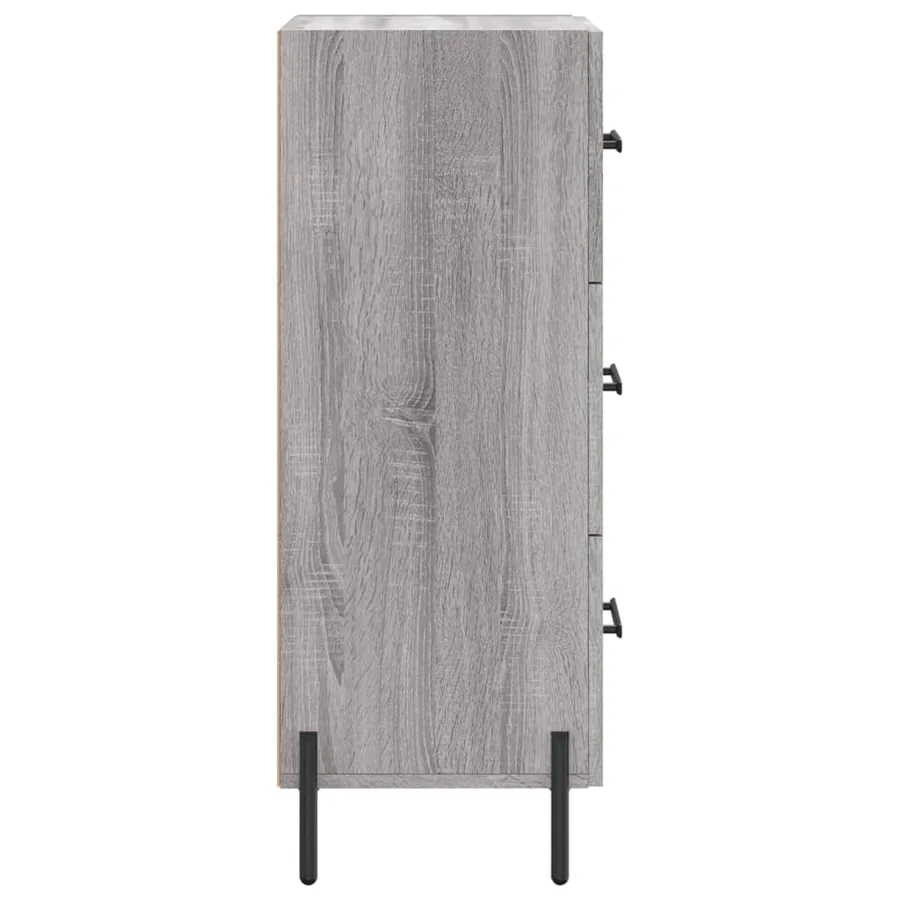 Buffet Sonoma gris 34,5x34x90 cm Bois d'ingénierie - 7