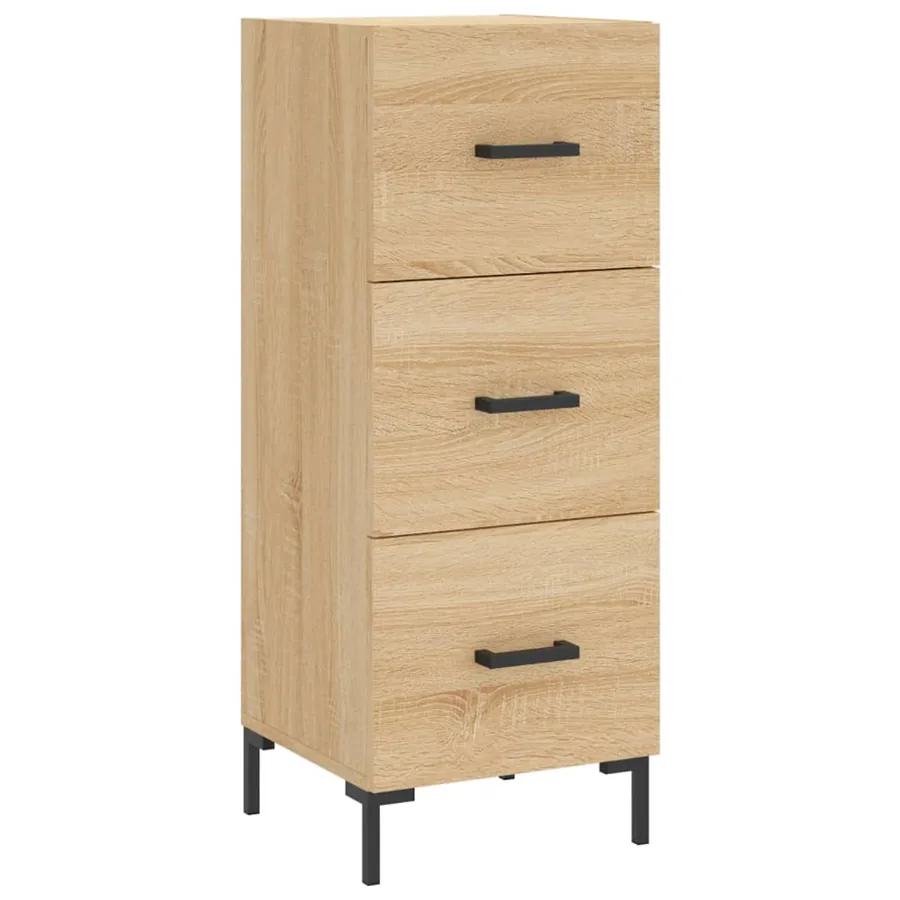 Buffet Chêne sonoma 34,5x34x90 cm Bois d'ingénierie - 2
